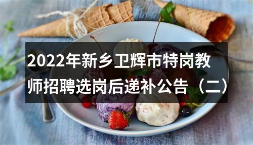 2022年新乡卫辉市特岗教师招聘选岗后递补公告（二） 图片