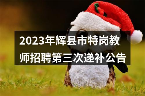 2023年辉县市特岗教师招聘第三次递补公告 图片