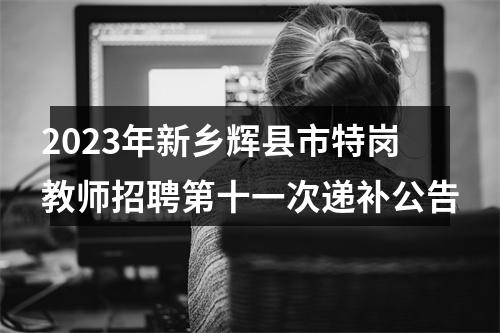 2023年新乡辉县市特岗教师招聘第十一次递补公告 图片