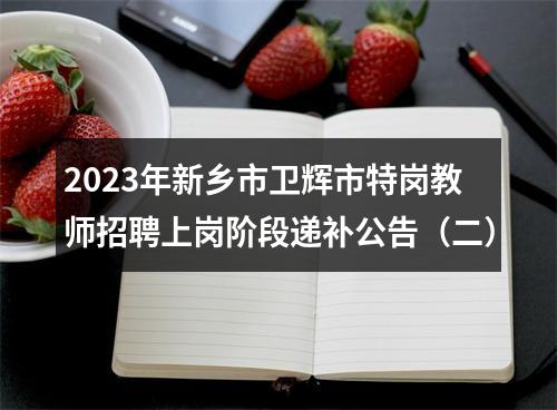 2023年新乡市卫辉市特岗教师招聘上岗阶段递补公告（二） 图片