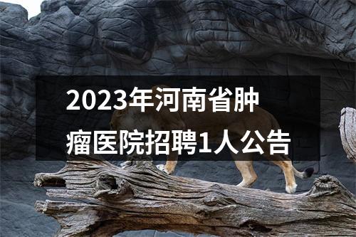 2023年河南省肿瘤医院招聘1人公告 图片