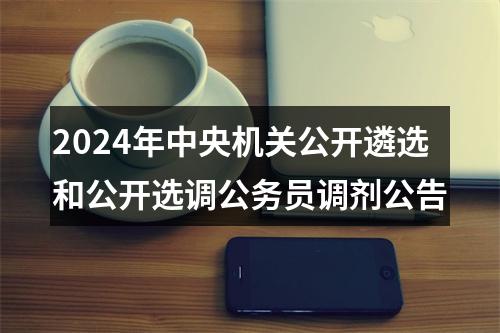 2024年中央机关公开遴选和公开选调公务员调剂公告 图片