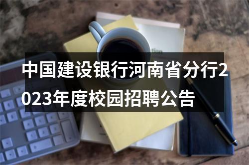 中国建设银行河南省分行2023年度校园招聘公告 图片