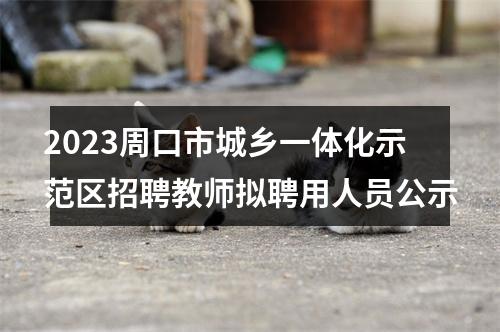 2023周口市城乡一体化示范区招聘教师拟聘用人员公示 图片