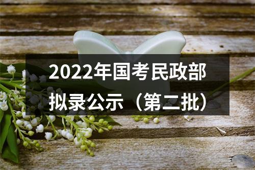 2022年国考民政部拟录公示（第二批） 图片