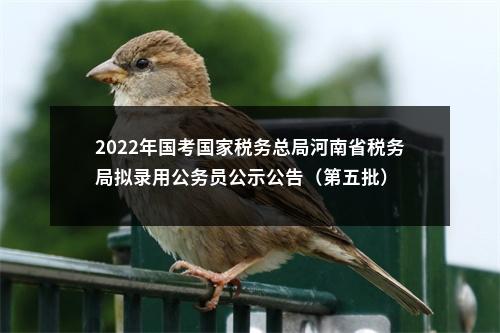 2022年国考国家税务总局河南省税务局拟录用公务员公示公告（第五批） 图片