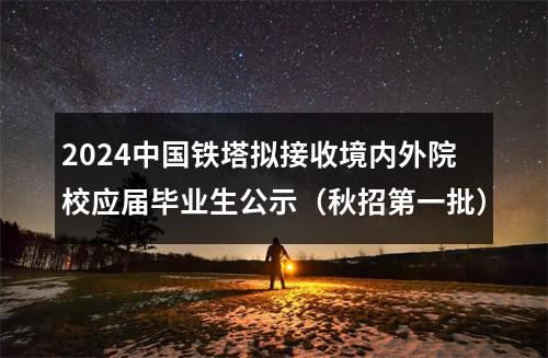 2024中国铁塔拟接收境内外院校应届毕业生公示（秋招第一批） 图片