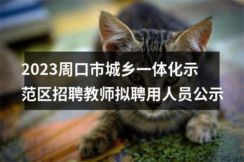 2023周口市城乡一体化示范区招聘教师拟聘用人员公示 图片
