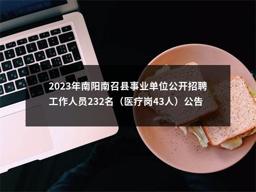 2023年南阳南召县事业单位公开招聘工作人员232名（医疗岗43人）公告 图片