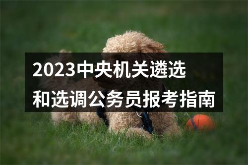 2023中央机关遴选和选调公务员报考指南 图片
